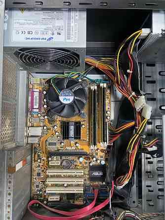 Компьютер мат плата Asus p5ld2 se ddr2 3gb core 2 duo 6300 350w корпус без накопителя и видеокарты Донецк