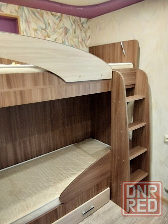 Детская кровать двухъярусная с пеналом. Донецк - изображение 3