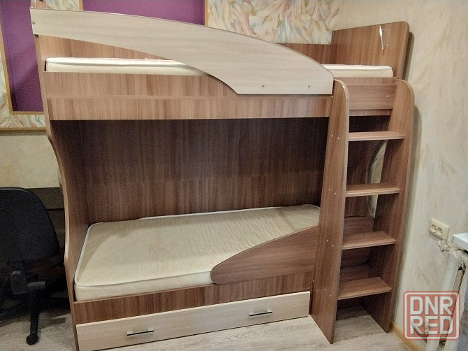 Детская кровать двухъярусная с пеналом. Донецк - изображение 8