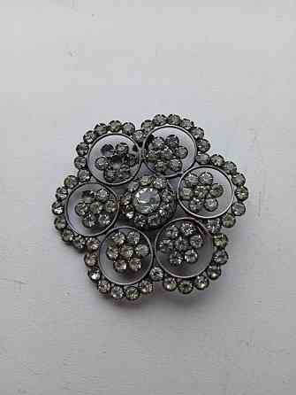 Серебренная брошь снежинка Донецк