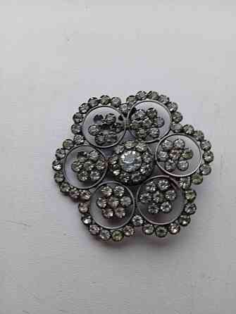 Серебренная брошь снежинка Донецк