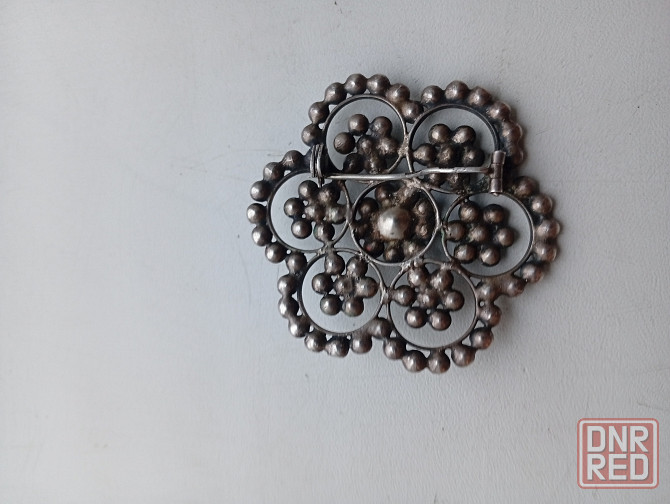 Серебренная брошь снежинка Донецк - изображение 3