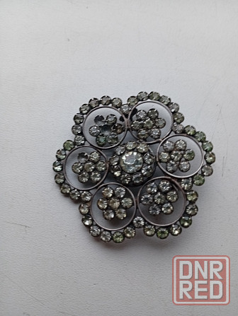 Серебренная брошь снежинка Донецк - изображение 1