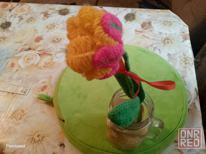 Вязаный махровый тюльпан Макеевка - изображение 4