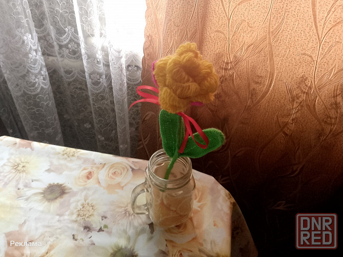 Вязаный махровый тюльпан Макеевка - изображение 6