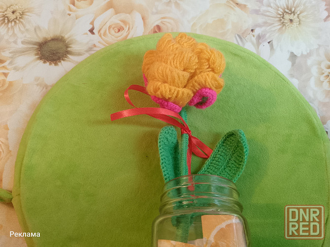 Вязаный махровый тюльпан Макеевка - изображение 3