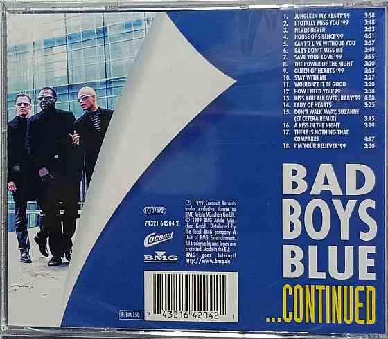 CD диск Bad Boys Blue - ..Continued - Донецк