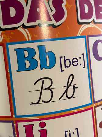 Плакат немецкий алфавит, 59х42 см, новый Донецк
