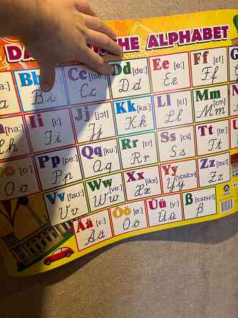 Плакат немецкий алфавит, 59х42 см, новый Донецк