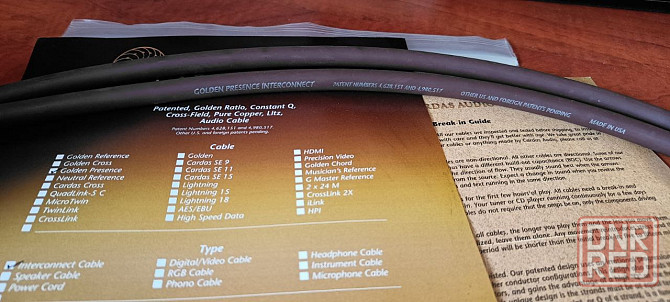 Cardas Golden Presence RCA 1m Донецк - изображение 3