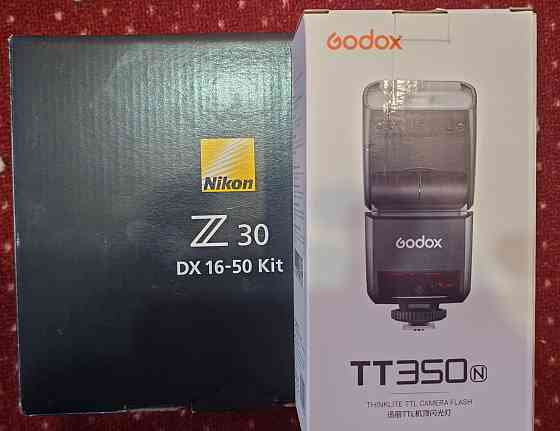 Продам новый беззеркальный фотоаппарат Nikon Z30 Kit 16-50mm f/3.5-6.3 и накамерную вспышку Godox Донецк