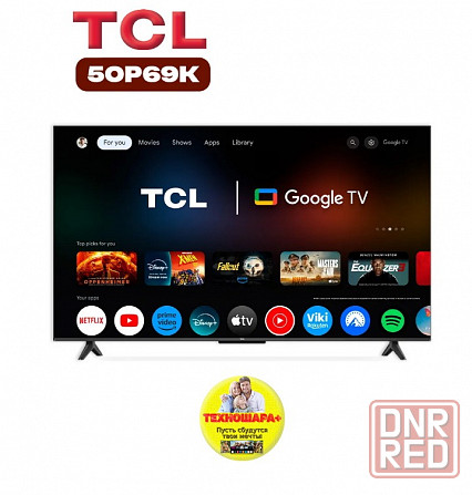 50" тв TCL 50P69K. Smart|Android12/Google TV|4K|HDR|MEMC|Wi-Fi5G|Голос Донецк - изображение 2