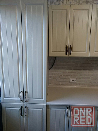 Прямая кухня "Лондон" с пеналом 2,3 м в цвете дуб крем Макеевка - изображение 2