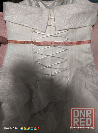 Роскошное свадебное платье в подарок накидка лебяжий пух Донецк - изображение 7