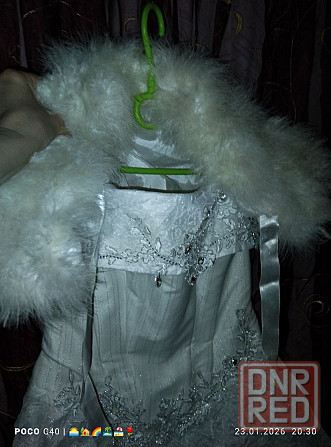 Роскошное свадебное платье в подарок накидка лебяжий пух Донецк - изображение 6