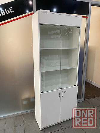 Шкаф с полками и стеклянными дверьми Донецк - изображение 1