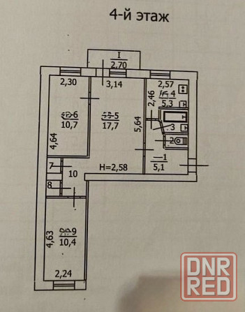 3к кв ремонт с мебелью и техникой Макеевка - изображение 1