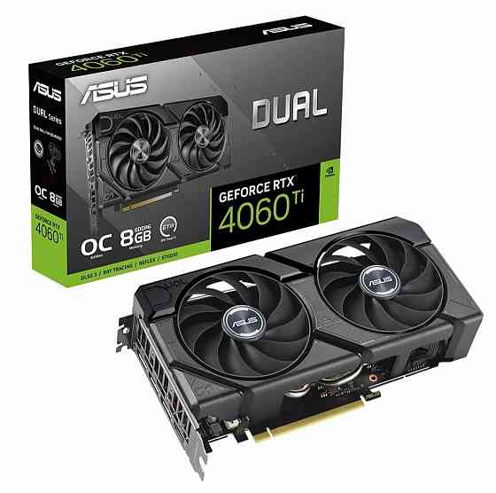 Видеокарта Asus Nvidia Geforce Rtx 4060 Ti 8gb Dual-Rtx4060ti-O8g-Evo/Rtx4060ti, Hdmi, Dp*3,8g, D6 ( Макеевка