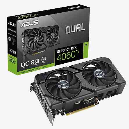 Видеокарта Asus Nvidia Geforce Rtx 4060 Ti 8gb Dual-Rtx4060ti-O8g-Evo/Rtx4060ti, Hdmi, Dp*3,8g, D6 ( Донецк