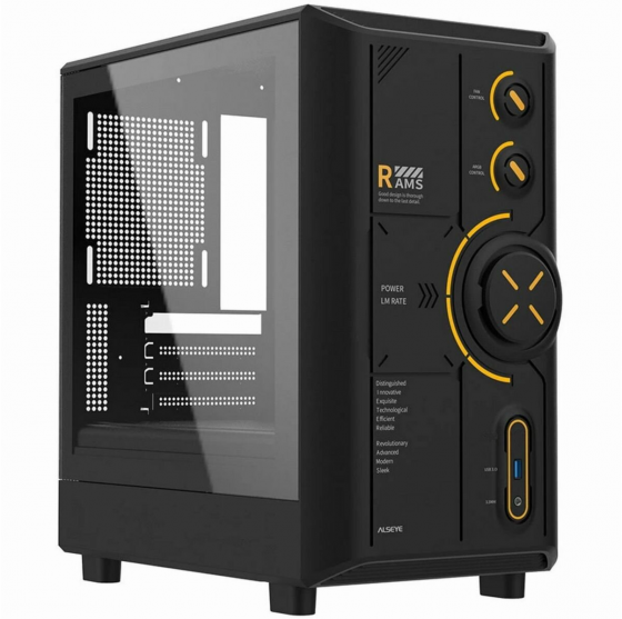 Корпус для пк Alseye Rams 2.0 240-B, черный As.07.0213 (арт-4720) Макеевка