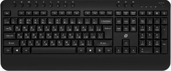 Клавиатура беспроводная Oklick K257w Black (2070286) (арт-9863) Макеевка