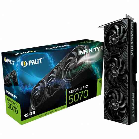 Видеокарта Palit Geforce Rtx 5070 Infinity 3 12 гб, 2325 мгц, черный (арт-3211) Макеевка