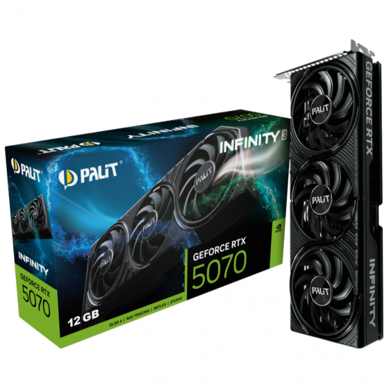 Видеокарта Palit Geforce Rtx 5070 Infinity 3 12 гб, 2325 мгц, черный (арт-4320) Донецк