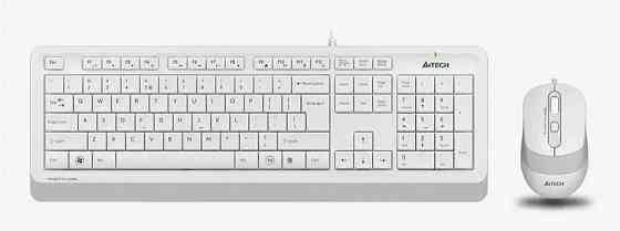 Комплект (клавиатура+мышь) A4tech Fstyler F1010, Usb, проводной, белый и серый [F1010 White] (арт-18 Донецк