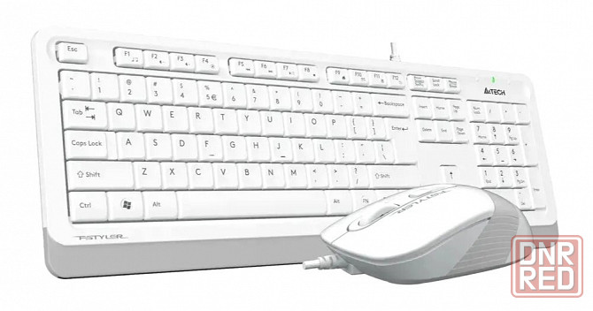 Комплект (клавиатура+мышь) A4tech Fstyler F1010, Usb, проводной, белый и серый [F1010 White] (арт-18 Донецк - изображение 4