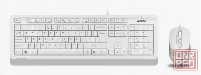 Комплект (клавиатура+мышь) A4tech Fstyler F1010, Usb, проводной, белый и серый [F1010 White] (арт-18 Донецк - изображение 1