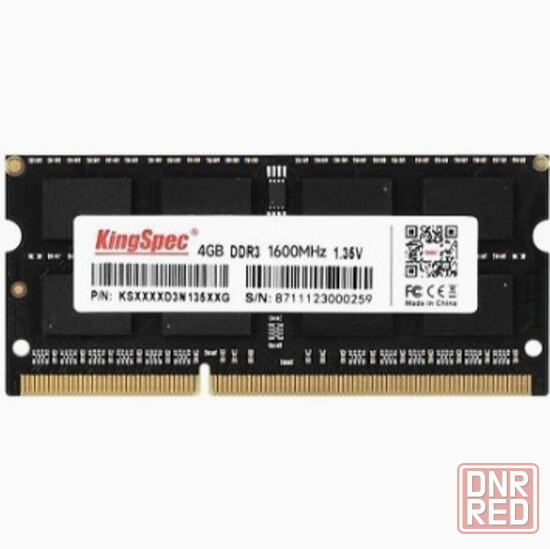 Оперативная память Kingspec So-Dimm Ddr3l 4gb 1600mhz Pc-12800 Cl11 (Ks1600d3n13504g) (арт-8197) Макеевка - изображение 1