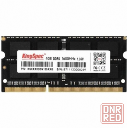 Оперативная память Kingspec So-Dimm Ddr3l 4gb 1600mhz Pc-12800 Cl11 (Ks1600d3n13504g) (арт-7032) Донецк - изображение 1