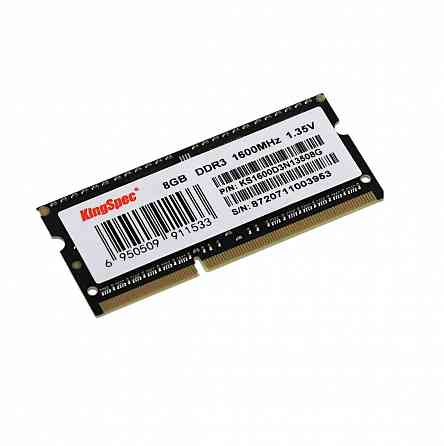 Оперативная память Sodimm Ddr3 Pc3-12800 Kingspec Ks1600d3n13508g, 1х8 гб, 1.35 в кол-во модулей: 1, Макеевка
