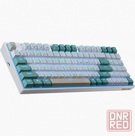 Игровая клавиатура Redragon Veigar Ru, Rgb, Bt+2.4g, бело-голубой, беспроводная (арт-4865) Макеевка - изображение 3