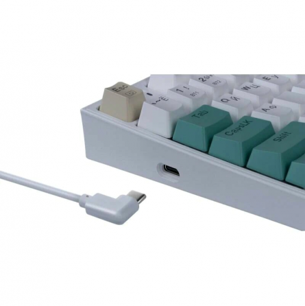 Игровая клавиатура Redragon Veigar Ru, Rgb, Bt+2.4g, бело-голубой, беспроводная (арт-6649) Донецк