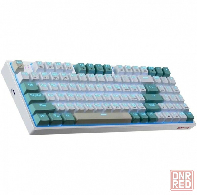 Игровая клавиатура Redragon Veigar Ru, Rgb, Bt+2.4g, бело-голубой, беспроводная (арт-6649) Донецк - изображение 3