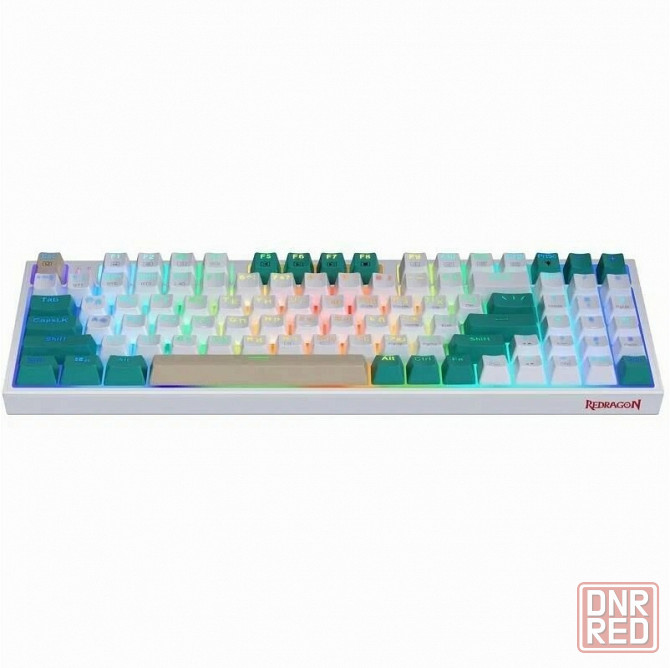 Игровая клавиатура Redragon Veigar Ru, Rgb, Bt+2.4g, бело-голубой, беспроводная (арт-6649) Донецк - изображение 2