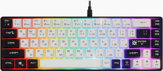 Клавиатура Defender Aris Gk-349, Usb, белый + черный [45349] (арт-2202) Донецк