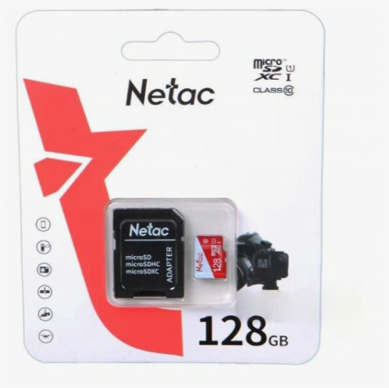 Карта памяти Microsdhc Netac P500 Eco Nt02p500eco-128g-R 128gb (с Sd адаптером) (арт-1524) Донецк