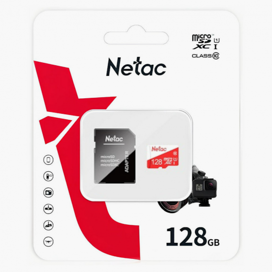 Карта памяти Microsdhc Netac P500 Eco Nt02p500eco-128g-R 128gb (с Sd адаптером) (арт-1524) Донецк