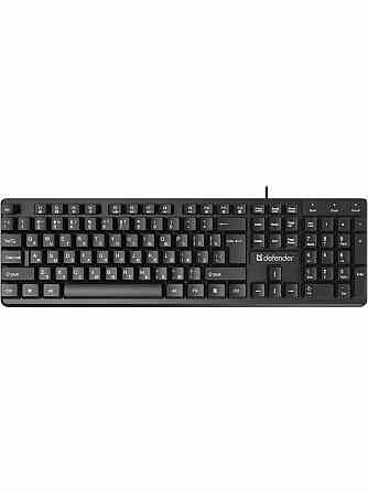 Клавиатура проводная Defender Elemental Hb-239 Black (Ru, черн,104 кнопки+Fn,1.8м) (45239) (арт-4264 Донецк