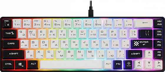 Клавиатура Defender Aris Gk-349, Usb, белый + черный [45349] (арт-7280) Макеевка