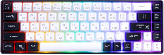 Клавиатура Defender Aris Gk-349, Usb, белый + черный [45349] (арт-7280) Макеевка