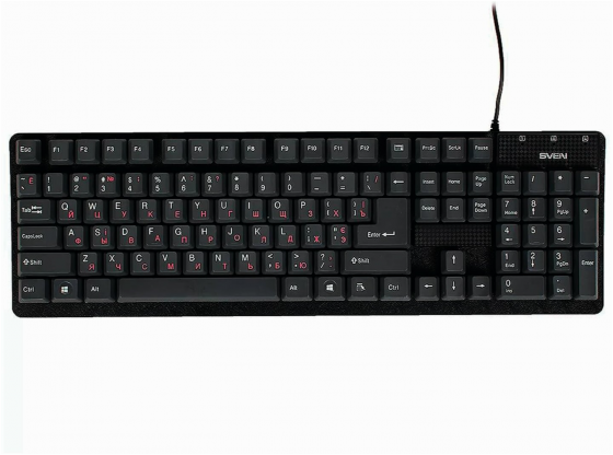 Клавиатура Sven проводная Standard 301, Usb, 104 клавиши, черная (Sv-03100301ub) (арт-5513) Донецк
