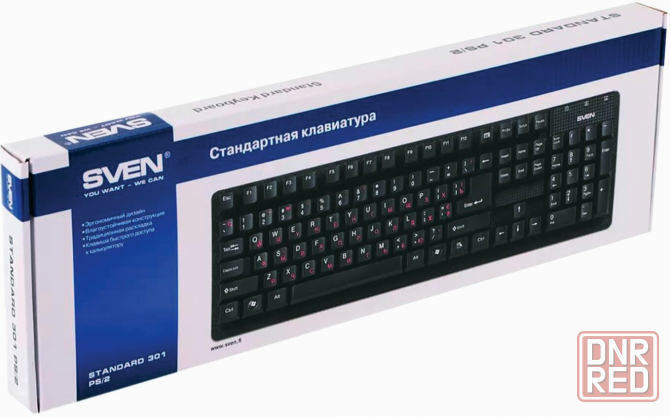 Клавиатура Sven проводная Standard 301, Usb, 104 клавиши, черная (Sv-03100301ub) (арт-5513) Донецк - изображение 3