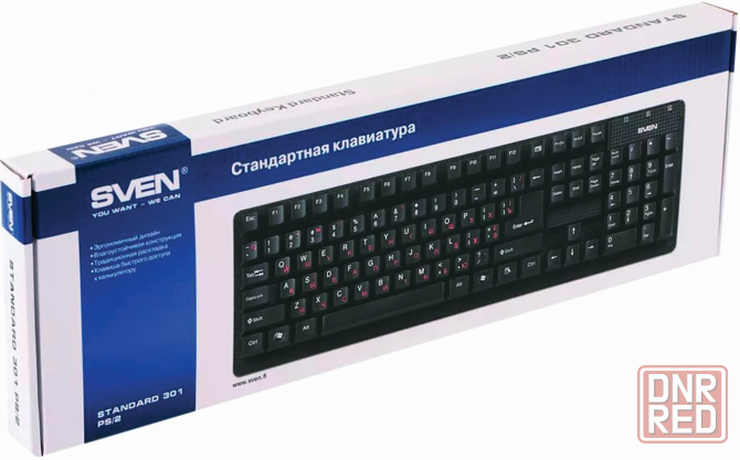 Клавиатура Sven проводная Standard 301, Usb, 104 клавиши, черная (Sv-03100301ub) (арт-7581) Макеевка - изображение 3