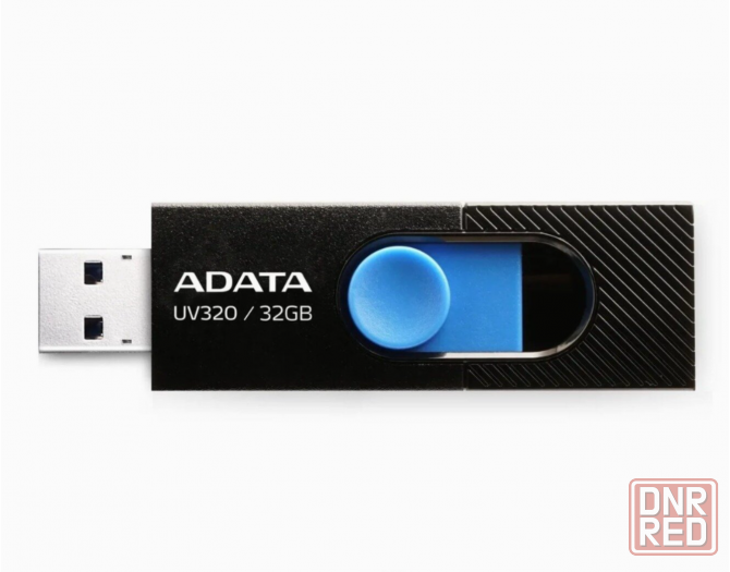 Флэш-накопитель A-Data Uv320 32гб, Usb3.2, черный/синий(Auv320-32g-Rbkbl) (арт-3547) Макеевка - изображение 1