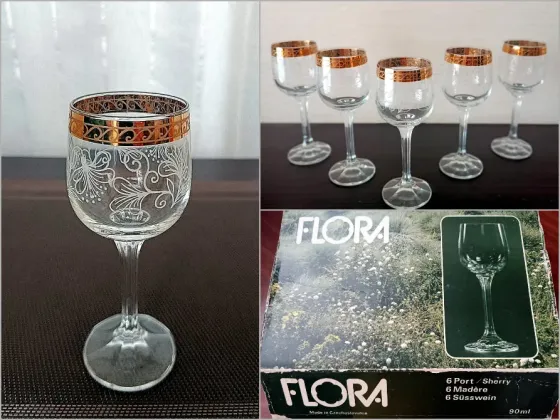 Винтаж. Набор бокалов "Flora". Донецк