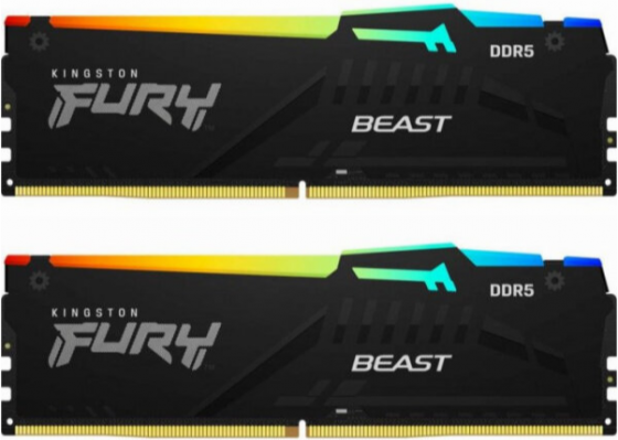 Оперативная память Kingston Fury Beast Black Rgb Kf556c40bbak2-32 Ddr5 - 2x 16гб (арт-9447) Донецк