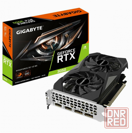 Видеокарта Gigabyte Rtx3050 Windforce Oc V2 6gb Gddr6 96bit 2xdp 2xhdmi 2fan Rtl (арт-4387) Донецк - изображение 1